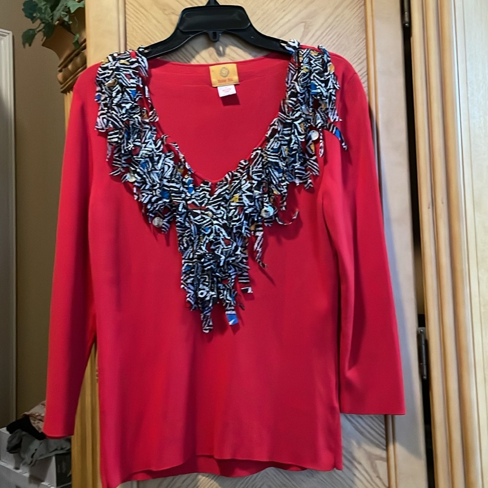 Ruby Rd Red Sweater Size Large - image 5